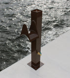 WATER & ELECTRIC POWER PEDESTAL 36"H x 8"W x 8"D - BROWN
