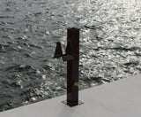 WATER & ELECTRIC POWER PEDESTAL 36"H x 8"W x 8"D - BLACK