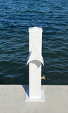 LARGE WATER & 30AMP ELECTRIC SHORE POWER  PEDESTAL 42"H x 10"W x 10"D