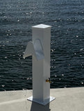 LARGE WATER & 30AMP ELECTRIC SHORE POWER PEDESTAL 36"H x 10"W x 10"D