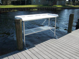 TWO Leg CM Fish Cleaning Station Fillet Table Dock Boating Aluminum  96"L X 24"D X 38"H- FCS96-2