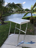 Sea-Line Four Leg Fish Cleaning Station Fillet Table Dock Aluminum 50" x 23" -SLFCS50-4 - Marine Fiberglass Direct