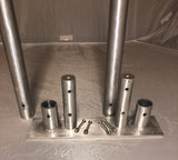 MARINE DOCK & BOAT - 36" H X 12" W REMOVABLE ALUMINUM HANDRAIL - SAFETY GRAB BAR RAIL - FLAT BASE
