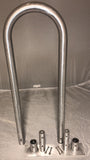 MARINE DOCK & BOAT - 36" H X 12" W REMOVABLE ALUMINUM HANDRAIL - SAFETY GRAB BAR RAIL - FLAT BASE