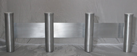 Four 10" Aluminum Boat Fishing or Pole Rod Holders - Angled at 90 Degrees with Gimbal/ Locking Pin on One Flat Plate Mount