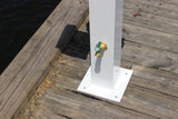 WATER & ELECTRIC PEDESTAL with LIGHT 36"H x 8"W x 8"D