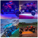 Golf Cart Under glow LED Lighting RGB Bluetooth app controlled brightest waterproof Limo
