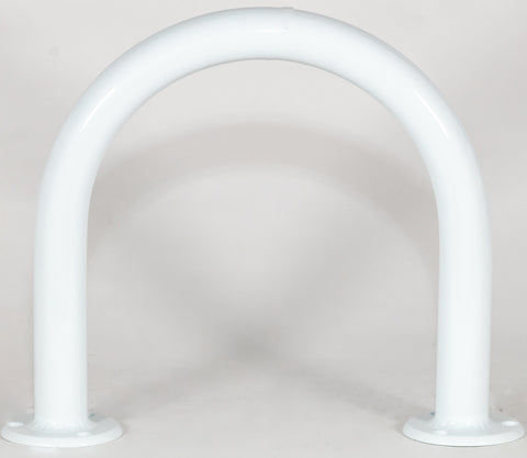 Marine Dock & Boat - 12" H x 13" W - Aluminum Handrail - Safety Grab Bar Rail - White Powder Coating