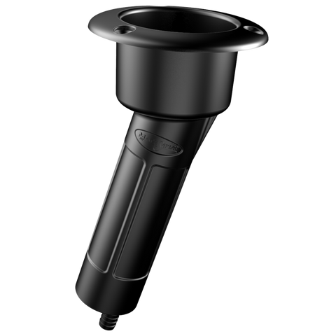 Mate Series 15 degree, Round Top , ABS Plastic -P1015D Rod Holder -Black - Marine Fiberglass Direct