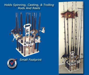 FISHING ROD AND REEL HOLDER- EASY VERTICAL CARRIER – Marine Fiberglass  Direct