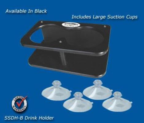 Black Two Beverage/Cup/Drink Holder- 8.5 x 4.75 x 3 -SMDHB