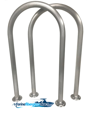 Two (2) Marine Dock & Boat - 30" H x 16.5" W - Hand Rails - Grab Bars - Marine Fiberglass Direct