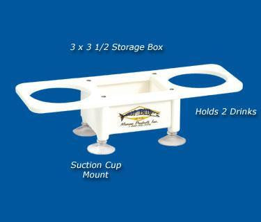 Double Beverage/Cup/Drink Holder- 4.5" x 13" -SB2 - Marine Fiberglass Direct