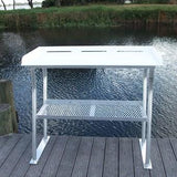 Four Leg CM Fish Cleaning Station Fillet Table Dock Boating Aluminum 50"L x 23"D x 38"H- FCS04-4 - Marine Fiberglass Direct