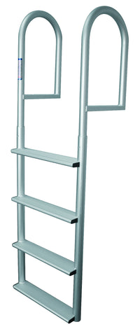 JIF Marine - 4 Wide Step Stationary Dock Ladder - DJV4-W - Marine Fiberglass Direct