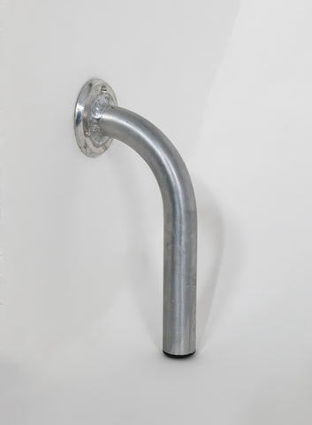 Mini Marine Dock Boat Piling - 1-1/4" Tube 3-1/4" Pad  9" H - Aluminum Handrail - Safety Grab Bar Rail