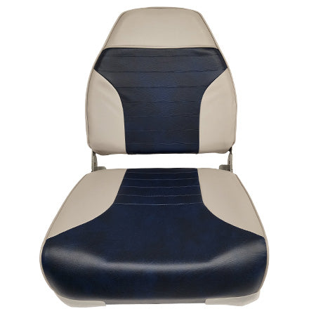 Boat Seat High Back Fold Down Marine Boating Fishing Pontoon 1002-ABE GREY / RED Boat Seat High Back Fold Down Marine Boating Fishing Pontoon 1002-ABE GREY / RED