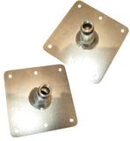 7" x 7" Stainless Steel PosiPin Deck Plate - Polished with Brass Bushing - 382110-TSSPB