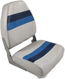 Premium Series Fold Down High Back Boat Seat - Horizon Boat Seats - 3008-AADK White/Navy/Blue