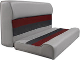 Premium Series 37" Pontoon Bench Seat Cushion Set 3001-ABEC Grey/Red/Charcoal