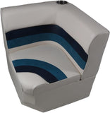 Premium Series Pontoon Radius Corner Cushion Set 3007-AADK White/Navy/Blue