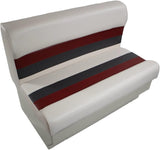 Premium Series 37" Pontoon Bench Seat Cushion Set 3001-AAEC White/Red/Charcoal