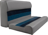 Premium Series 37" Pontoon Bench Seat Cushion Set 3001-ABDK Grey/Navy/Blue