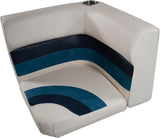 Premium Series Pontoon Radius Corner Cushion Set 3007-AADK White/Navy/Blue