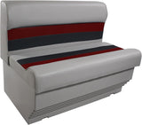 Premium Series 37" Pontoon Bench Seat Cushion Set 3001-ABEC Grey/Red/Charcoal