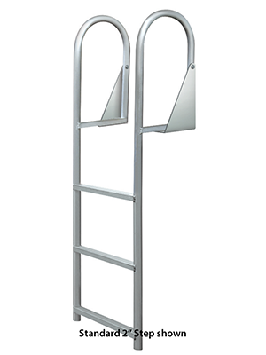 JIF Marine - WIDE STEP 7 Step Hinged Dock Ladder - DJW7-W
