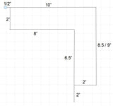 Universal Cushion for Leaning Post - 37.5" x 10.5" x 9" - Square 2200-C Replacement MFDCUSH02