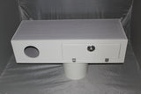OUTDOOR CABINET FOR BOSTON WHALER SUPER SPORT - SINGLE DOOR STORAGE & TWO SPEAKER HOLES - 14" X 9" X 35"