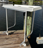 Fish Cleaning Station Fillet Table Overhanging Dock  52" W x 24" D x 39.5" H - MFDFCS52OH