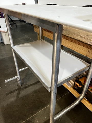 Fish Cleaning Station Fillet Table Shelf FOR 42" W x 24" D x 39.5" H - MFDFCS42OHSH