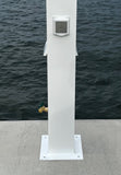 LARGE WATER & 30AMP ELECTRIC SHORE POWER PEDESTAL 36"H x 10"W x 10"D