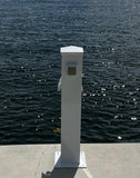 LARGE WATER & 30AMP ELECTRIC SHORE POWER PEDESTAL 36"H x 10"W x 10"D