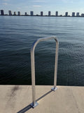 38" H x 22" W Square Aluminum Leg/Handrail Safety Grab Bar Marine Docks Boat