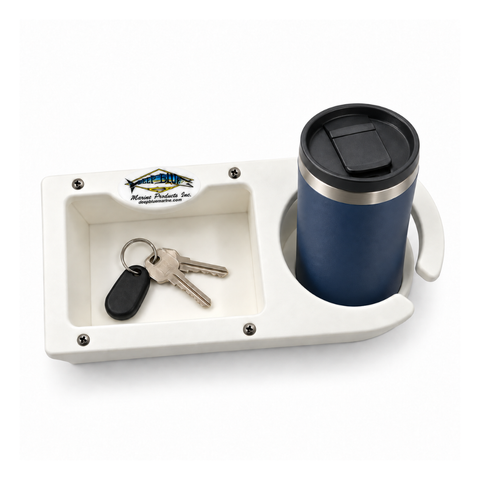 Single Beverage/Cup/Drink Holder-w/Storage- 14 1/8" x 5 1/8" x 3 1/4" -MB1