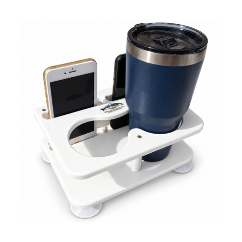 Double drink and cell phone holder 9"X 6 1/4" X 3 1/8" Tall- SMDH-CELL