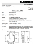 Outlet, 30A 125V, Stainless Steel