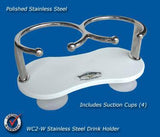 Stainless Steel Beverage/Cup/Drink Holders- 9" long -WCH2W