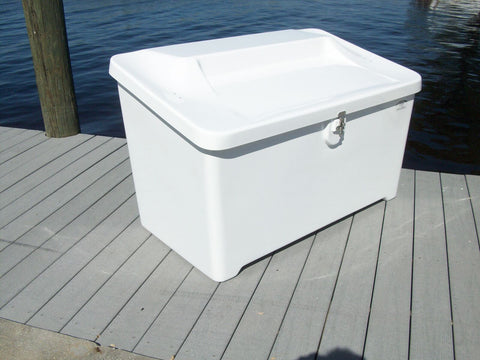 Classic Fiberglass Seat Top Dock Box 51