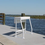 Aluminum Leaning Post 34"H x 38" W x 18" D - SLLP01 - Marine Fiberglass Direct