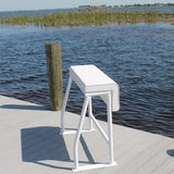 Aluminum Leaning Post 34"H x 32" W x 18" D - SLLP03 - Marine Fiberglass Direct