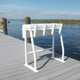 Aluminum Leaning Post 34"H x 32"W x 18"D w/Rod Holders - SLLP04 - Marine Fiberglass Direct