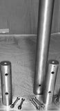 36"H x 12"W - Removable Aluminum Handrail - Safety Grab Bar for Marine, Dock, Deck, Boat, Pool, Hot Tub