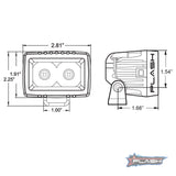 20W Low Profile LED Spreader Dimensions