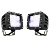 Pair of dependable work lights - extreme distance - spot - stainless steel - marine - quality led cubes