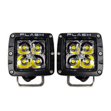 Pair of dependable work lights - extreme distance - spot - stainless steel - marine - quality led cubes