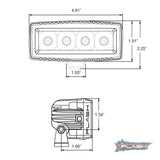 40W Low Profile LED Spreader Lights Dimensions